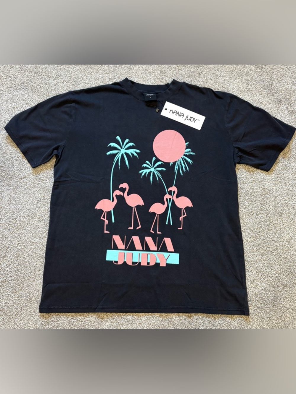 NEW WITH TAG   nANA judy Boulevard Vintage Black Crew Neck Tee